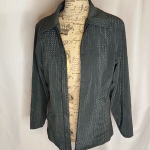 Learsi Textured Charcoal Blazer | Vintage‑Style Tailored Jacket